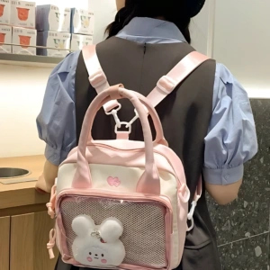 Japanese Dual-Use School Backpack and Crossbody Bag
