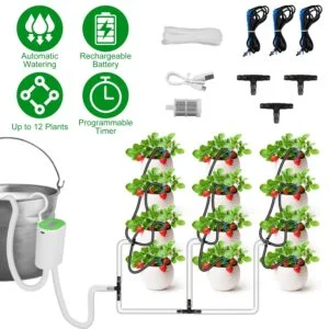 Rechargeable Automatic Watering System with Timer