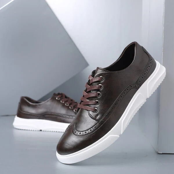 Men’s Casual Leather Lace-Up Shoes