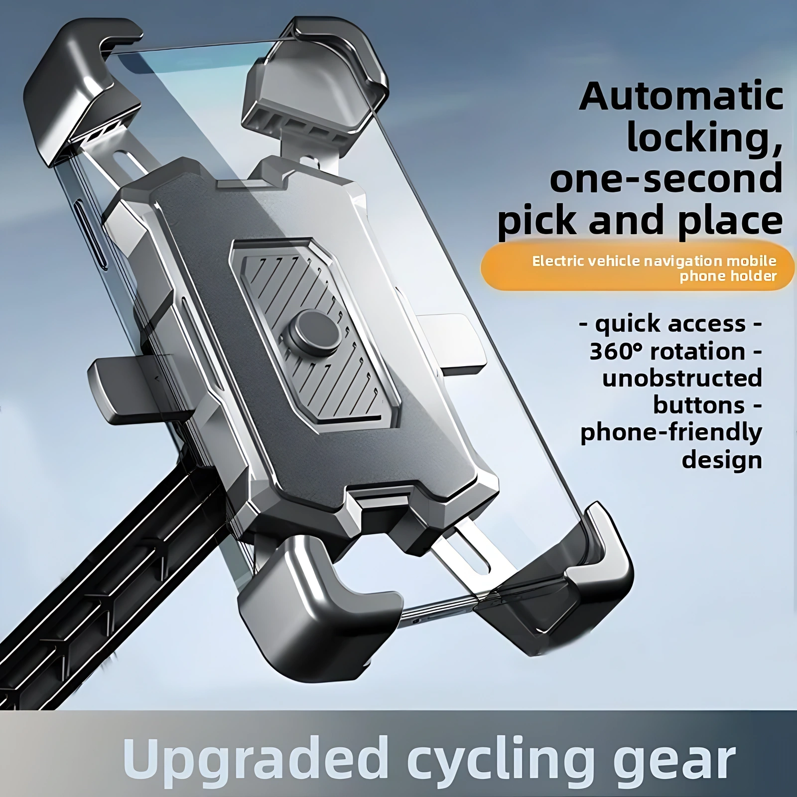 Anti-Shock Bicycle and Motorcycle Phone Holder