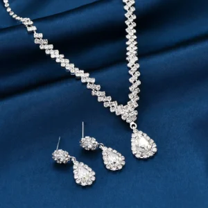 Bridal Jewelry suit Bracelet Cross-border Explosions Necklace Earrings Wedding Women Evening Dress Accessories Two-piece Set