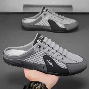 Men’s oversized shoes with hollowed-out designs in summer