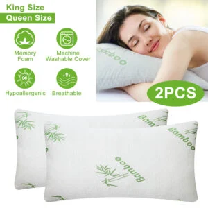 Or 1Pcs Bamboo Memory Foam Pillow Hypoallergenic Bed Pillow