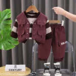 Boys Vest, Shirt and Trousers 3-Piece Set