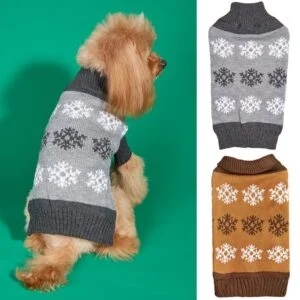 Snowflake Brown Gray Autumn Winter Dog