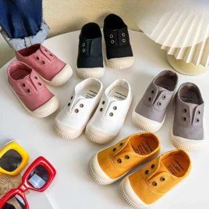 Elastic Soft-Sole Canvas Shoes for Kids