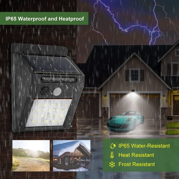 Solar Light 20 LEDs Outdoor PIR Motion Sensor Lights Waterpr