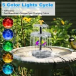 3tier Solar Bird Bath Fountain Powered Water Light