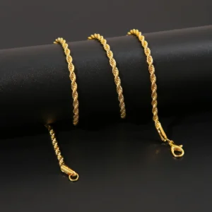 Men’s Twist Chain Necklace Hip Hop Fashion Accessory