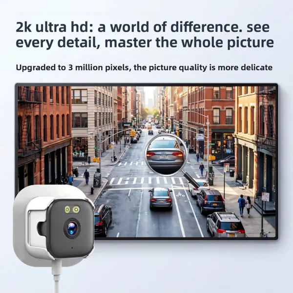 2K Indoor Smart Security Camera with Two-Way Audio