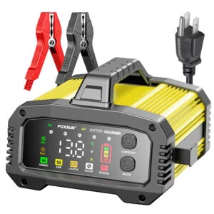 Portable 12V/24V Car Battery Charger with Auxiliary Start