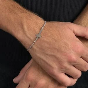 Men’s Cross Beaded Bracelet