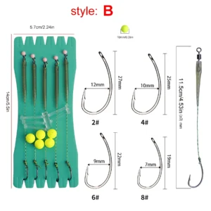 FTK European Carp Fishing Rigs with Curved Hooks