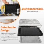 3 in 1 Electric Pot with Grill 1600W Smokeless Non-Stick Kor