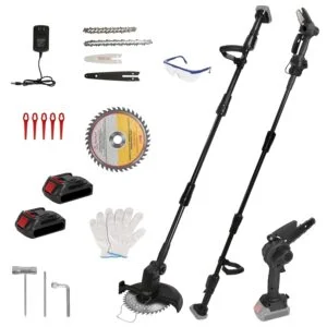 3-in-1 Cordless Electric Pole Saw Mini Chainsaw Grass Trimme Chain