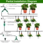164FT Drip Irrigation Kit for Spring Summer Garden Automatic