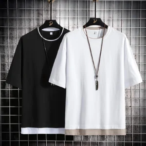 Men's Short Sleeve T Shirt Pure Cotton Round Neck Tee