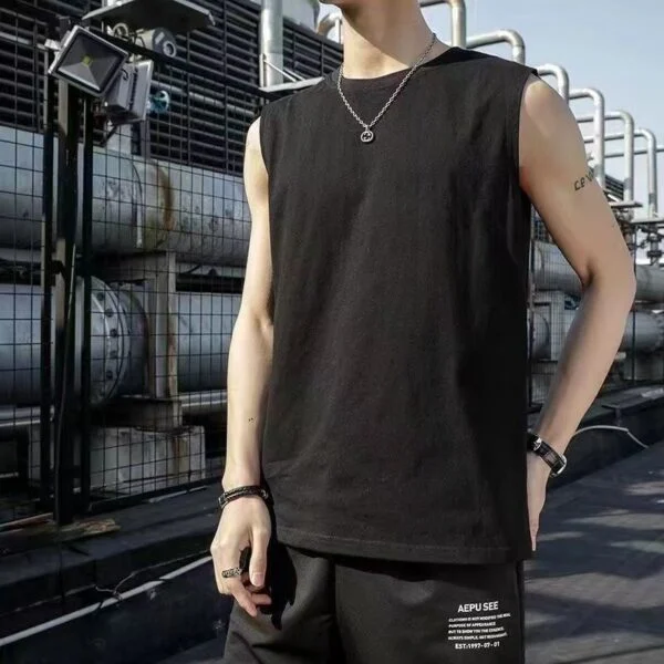 Men’s Quick-Dry Sleeveless T-Shirt Loose Fit Workout Top