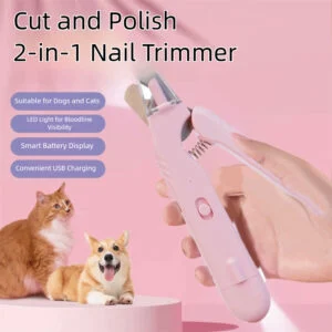 2 in 1 Pet Nail Clippers with Led Light Dog Cat Special Bloo