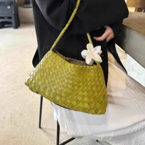Genuine leather hand-woven bags