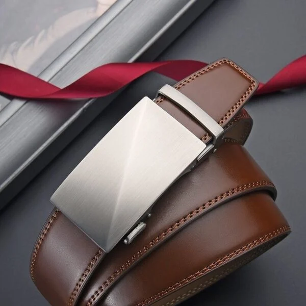 Men’s Genuine Leather Automatic Buckle Belt
