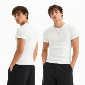 Men's Heavyweight Cotton Ribbed T-Shirt