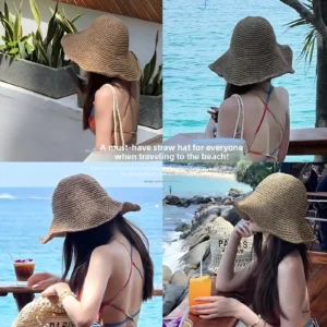Handwoven Straw Sun Hat for Women