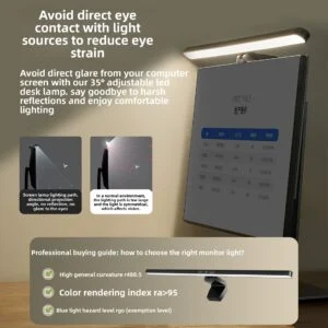 Computer Screen Hanging Lamp with Eye Protection