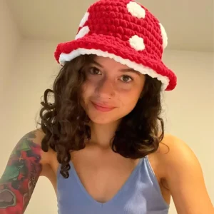 Handmade Mushroom Crochet Bucket Hat