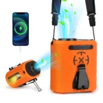 5 in 1 Portable Waist Clip Fan with 5 Speeds Flashlight 1WmA