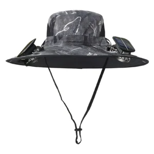 Double Fan Solar Rechargeable Sun Hat