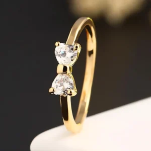 Japanese Korean Bow Ring for Women's Ins