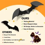 100pcs Halloween Bats Wall Decor