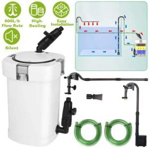 3-Stage External Canister Filter for Aquarium Fish Tank with