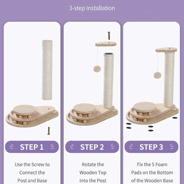 Indoor Cat Soft Scratching Board And Interactive Ball Track Toy Cat Rest And Grooming Supplies