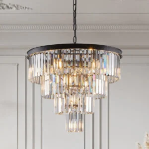 24-Inch 4-Tier Crystal Chandelier