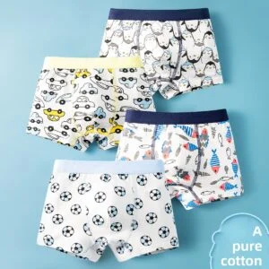 Boys Cotton Boxer Shorts Seamless Underwear