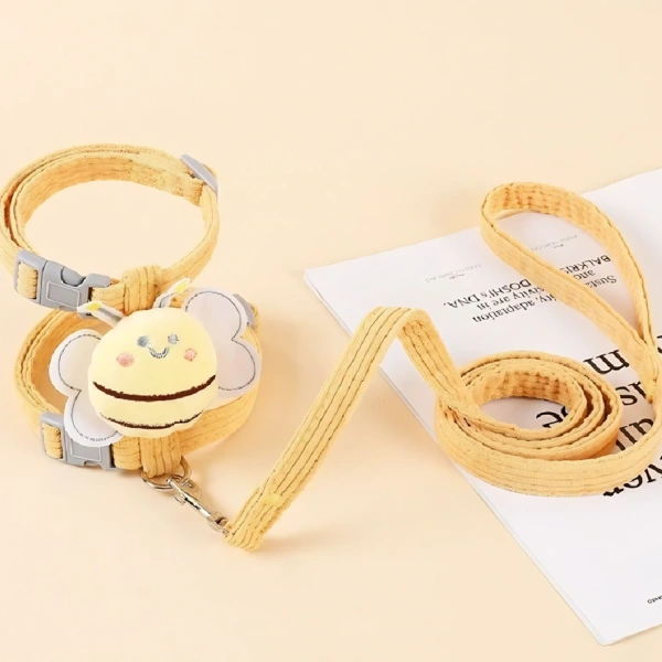 Small Cat Harness Wing Shaped Decorative Walking Vest Traction Rope Set