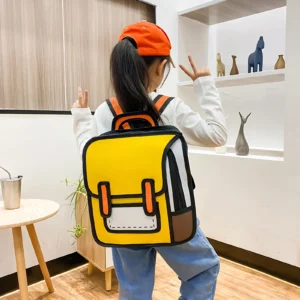 Waterproof Two-Tone Oxford School Backpack