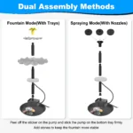3tier Solar Bird Bath Fountain Powered Water Light