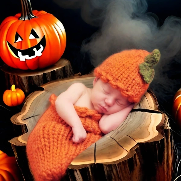 Baby Photo Cute Pumpkin Style Clothing Sleeping Bag Children Photo Clothes