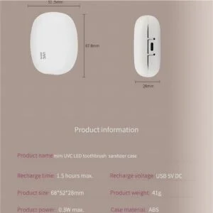 The White Toothbrush Sterilization Box Can Sterilize Effectively To Protect Your Oral Cavity. It’s Simple And Elegant, Making Brushing Teeth Healthier And More Reassuring.
