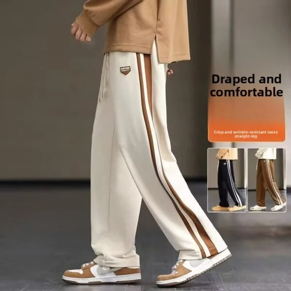 Loose-Fit Men’s Casual Pants Summer Thin High-Waisted Trousers