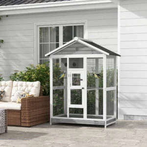 64.5-Inch Wooden Bird Cage Aviary