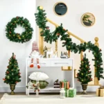 HOMCOM Prelit Holiday Christmas 4-Piece Set