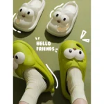 Big-Eyed Dog Design Couple Slippers