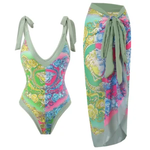 Printed swimming suit for women