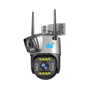 Dual Lens Home Security Camera with Voice Intercom