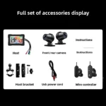 6.25-Inch Motorcycle Dash Cam with CarPlay