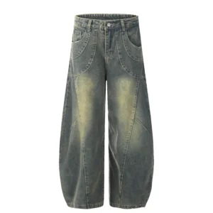 Men's Casual Cotton Trousers Loose Fit Solid Color Lon